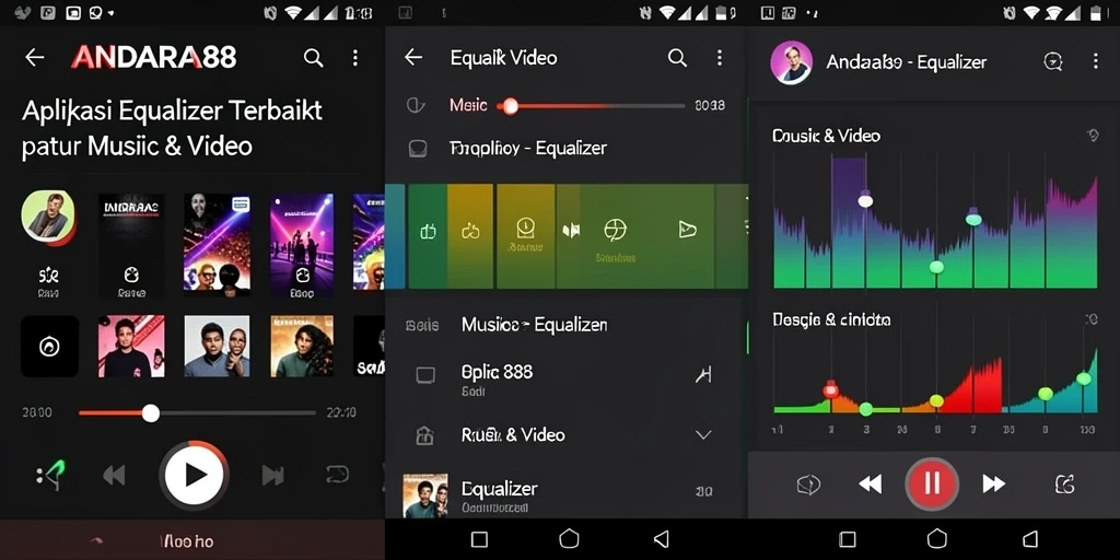 Tampilan antarmuka ANDARA88 dengan berbagai opsi penyesuaian equalizer.