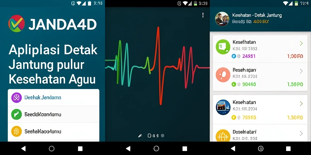 Antarmuka JANDA4D yang simpel untuk pantau kesehatan detak jantung.