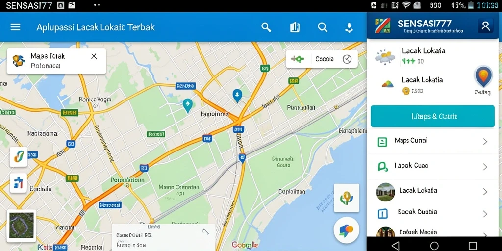 Tampilan antarmuka SENSASI777 yang sederhana dan jelas untuk lacak lokasi.