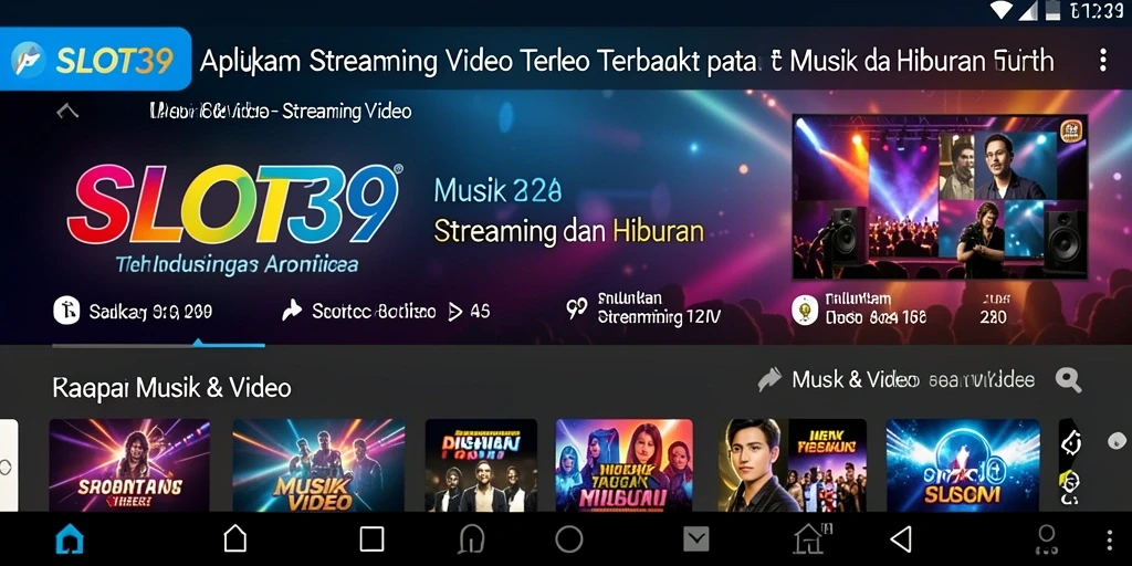 Tampilan antarmuka SLOT39 yang menarik dengan fungsi Streaming Video.