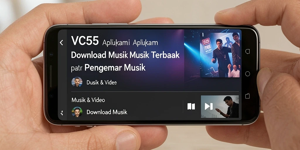 Antarmuka pengguna VC55 yang intuitif untuk Download Musik.