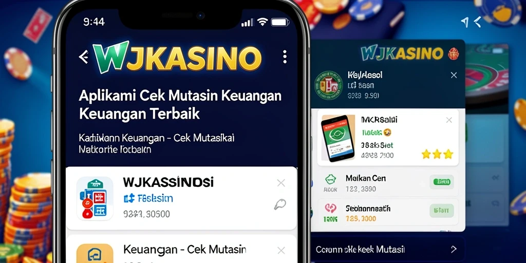 Tampilan antarmuka utama WJKASINO untuk pengecekan mutasi keuangan.